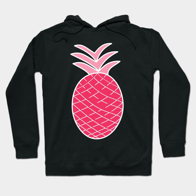 Pink Pineapple Pattern Hoodie by k-creatif